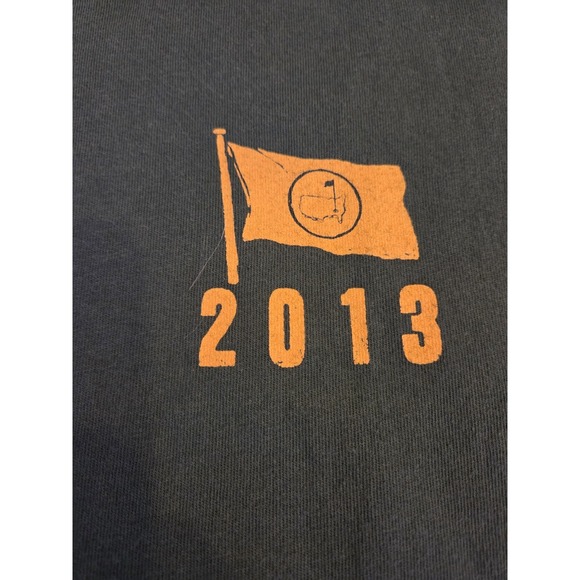 Vintage 2013 Masters Tournament Green Graphic Tee Shirt Size L - Picture 3 of 4